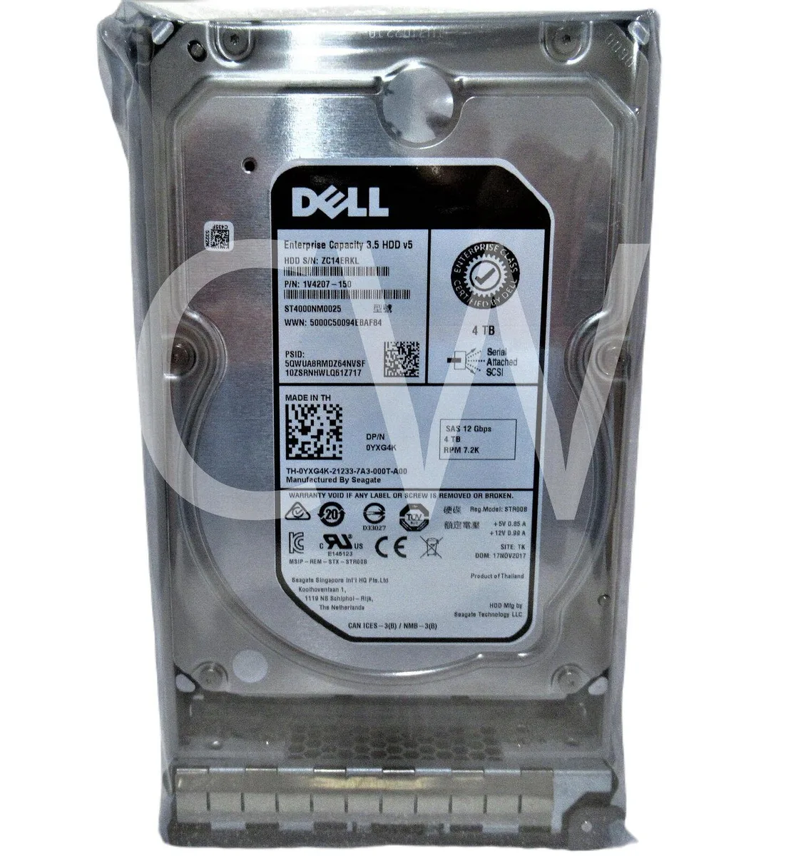DELL DELL ST4000NM0025 4TB 7.2K RPM SAS 12Gbps 3.5" internal hard drive — product photo