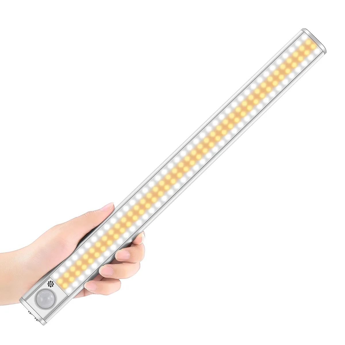 White LED light bar 15.35 inches long with clear prismatic cover