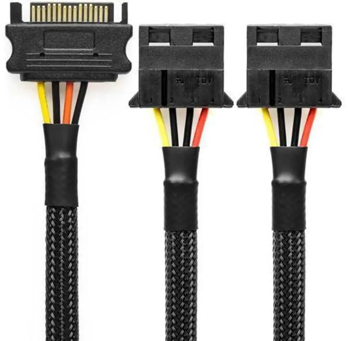 SMUGDESK SMUGDESK 12Inch 30cm SATA to Dual Molex Power Adapter Cable — product photo
