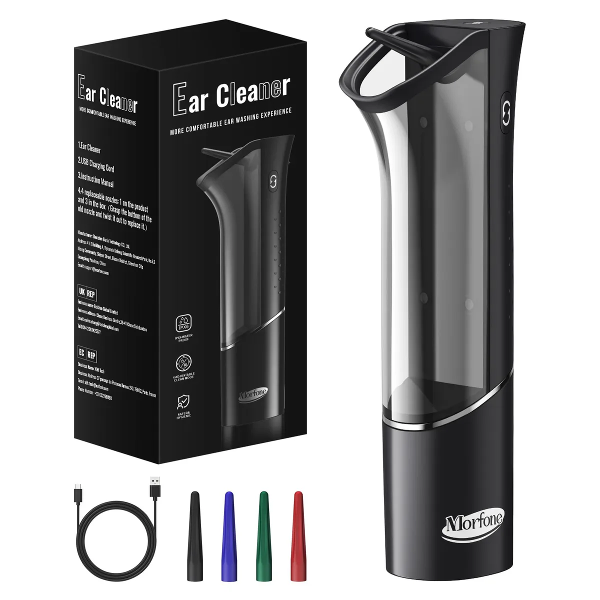Morfone Ear Care Deep Black 200ml 40dB — product photo