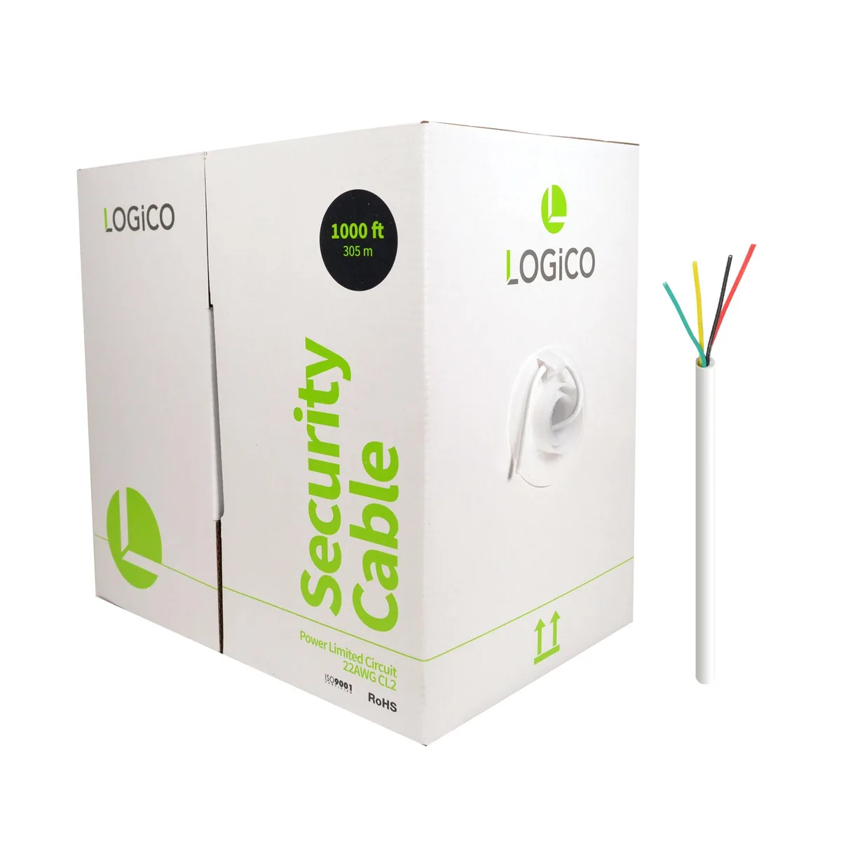 Logico Logico 22/4 Security Alarm Wire 1000ft 305m White — product photo