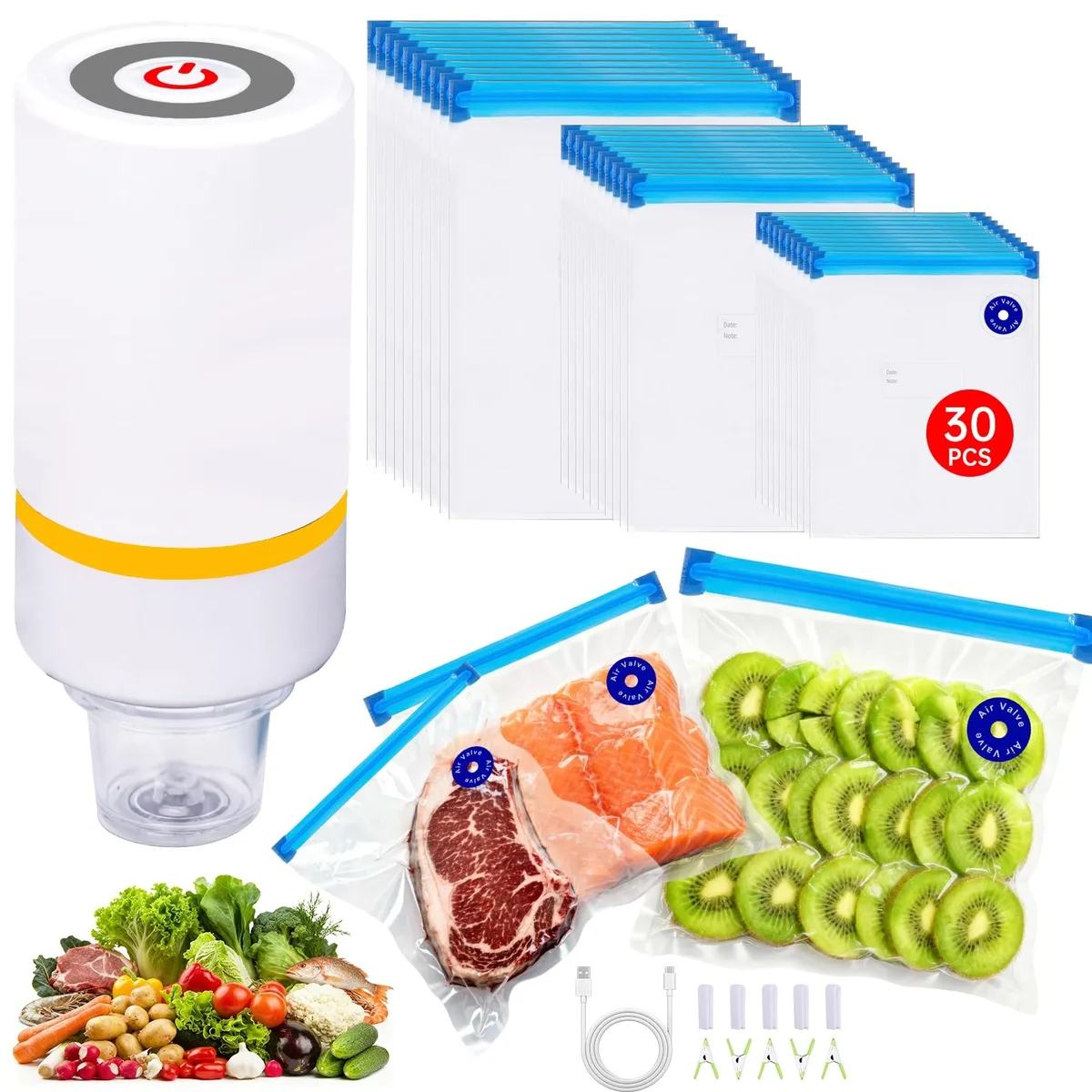  FoodSaver 42 PCS Sous Vide Vacuum Sealer Set with 30 Reusable Bags — product photo
