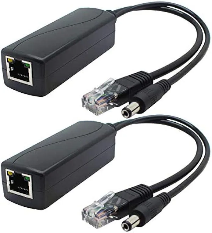 TAURKENAM TAURKENAM 2-Pack Gigabit PoE Splitter 48V to 12V 2A — product photo