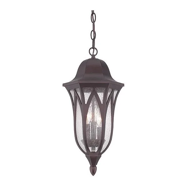 Three-light chandelier in arch bronze finish