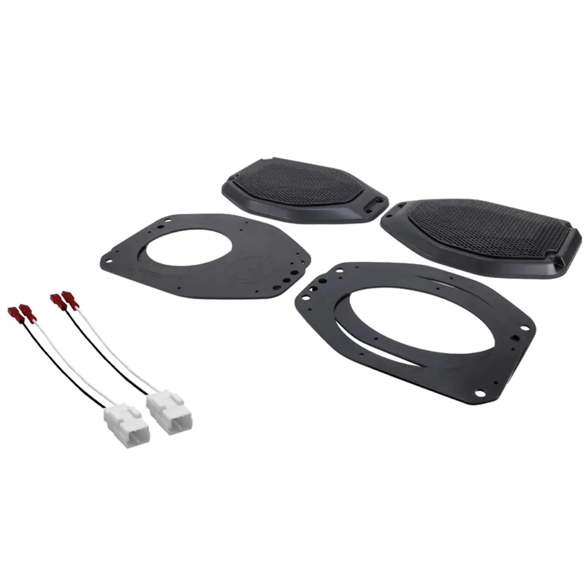 STINGER STINGER STXJLSBA 2018-2022 Wrangler Gladiator JL JT Rear Speaker Adaptors with Grilles 6.5 6X9 — product photo