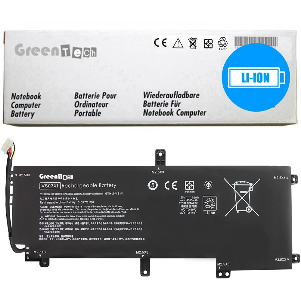 NShi NShi VS03XL laptop battery 11.55V 52Wh 4502mAh 3-cell black — product photo