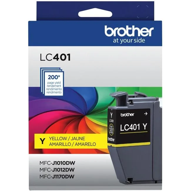 Brother Brother LC401YS Yellow Standard Yield Ink Cartridge 200 Pages — product photo