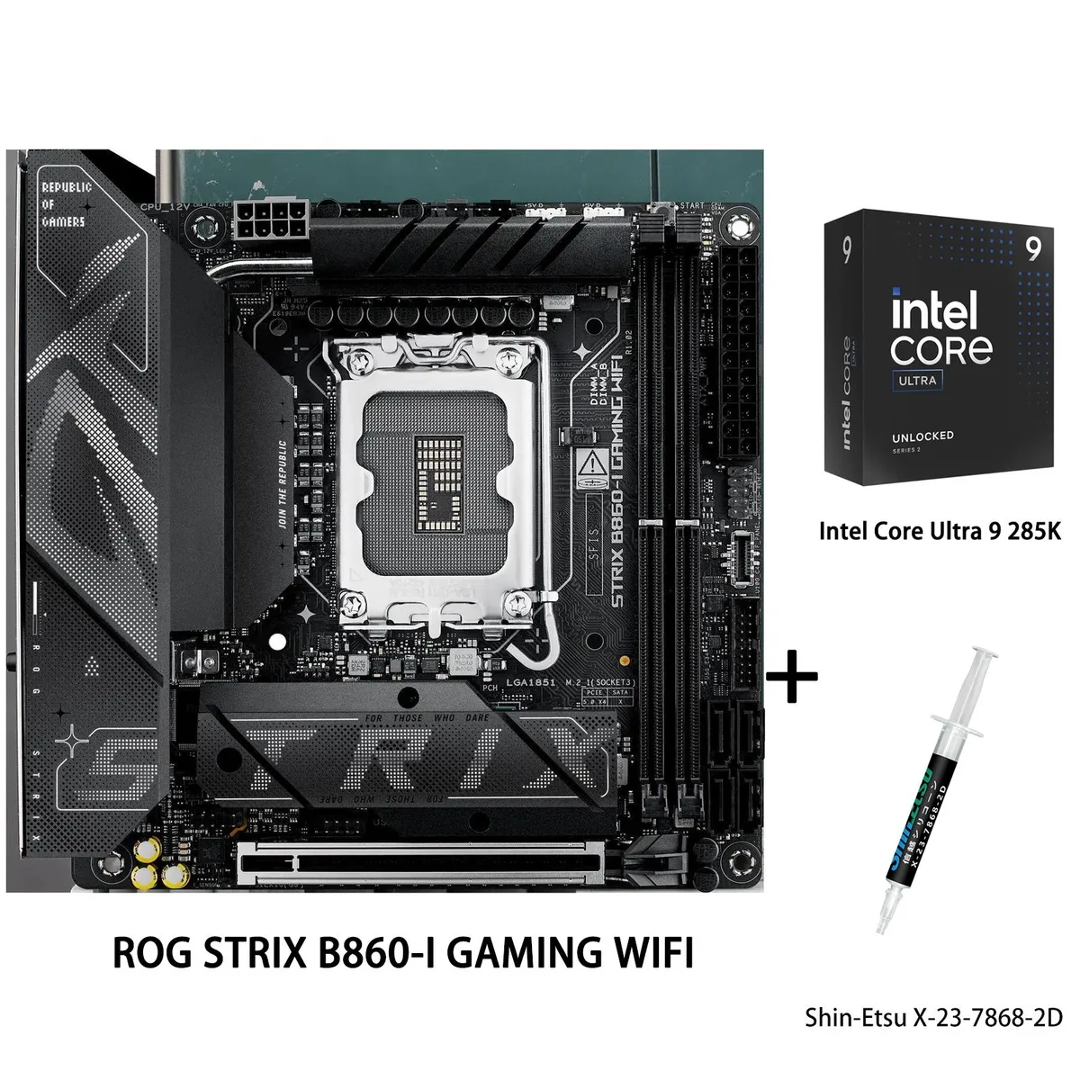 ASUS ASUS ROG STRIX B860-I Gaming WiFi Intel Motherboard &amp; Ultra 9 285K CPU Combo — product photo