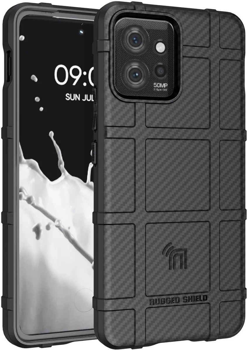 Nakedcellphone Nakedcellphone Special Ops Rugged Shield Case for Motorola ThinkPhone 2023 Black Carbon Fiber — product photo