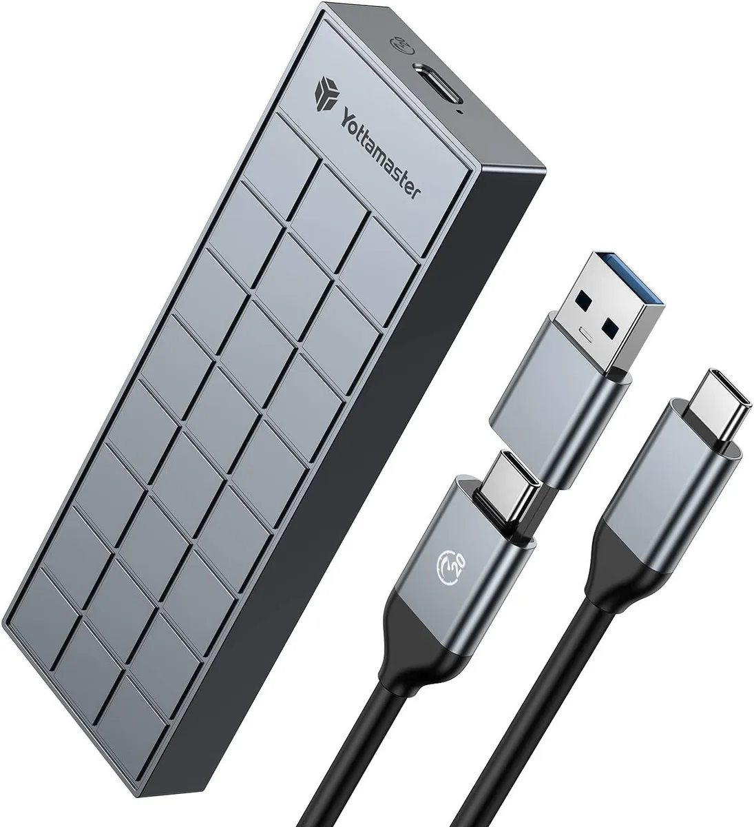 Yottamaster Yottamaster 20Gbps M.2 NVMe Enclosure with Heatsink Grey — product photo