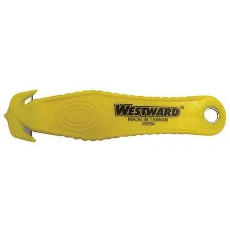 Box of ten Westward safety recessed cutters, stainless steel blades, plastic handles