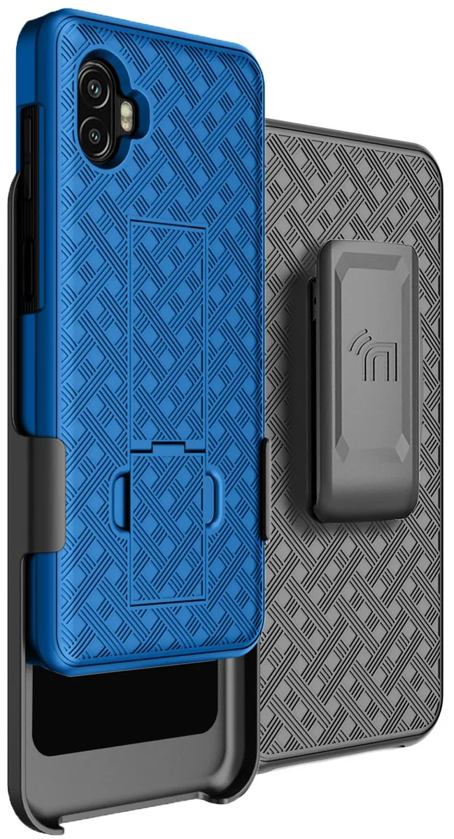 Nakedcellphone Nakedcellphone Kickstand Case + Belt Clip Holster Cobalt Blue Samsung Galaxy XCover 6 Pro 2022 SM-G736 — product photo