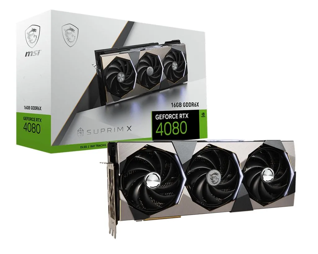MSI MSI Suprim X GeForce RTX 4080 16GB graphics card — product photo