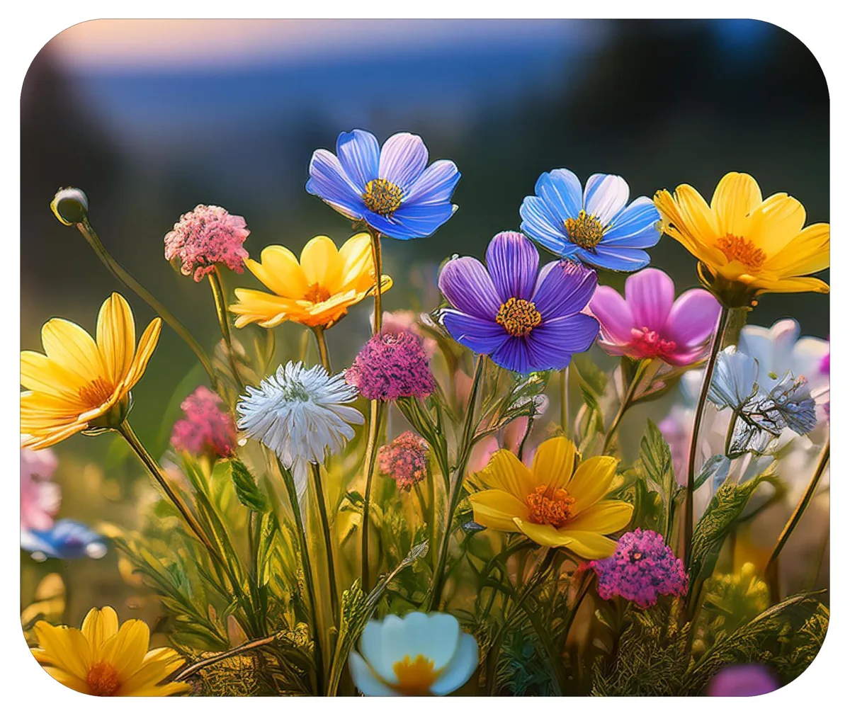  DAJDC DAJDC589 Mouse Pad Wildflowers MP98 9.0 x 8.0 in — product photo