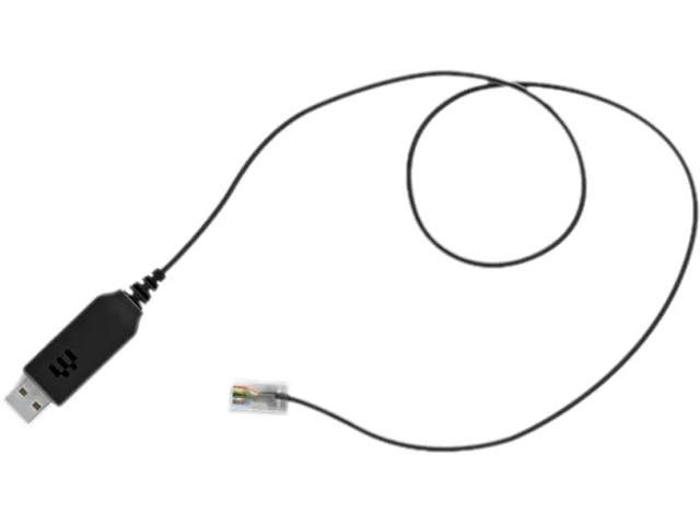 EPOS CEHS-CI 02 hook switch cable, black coiled cord with modular connectors