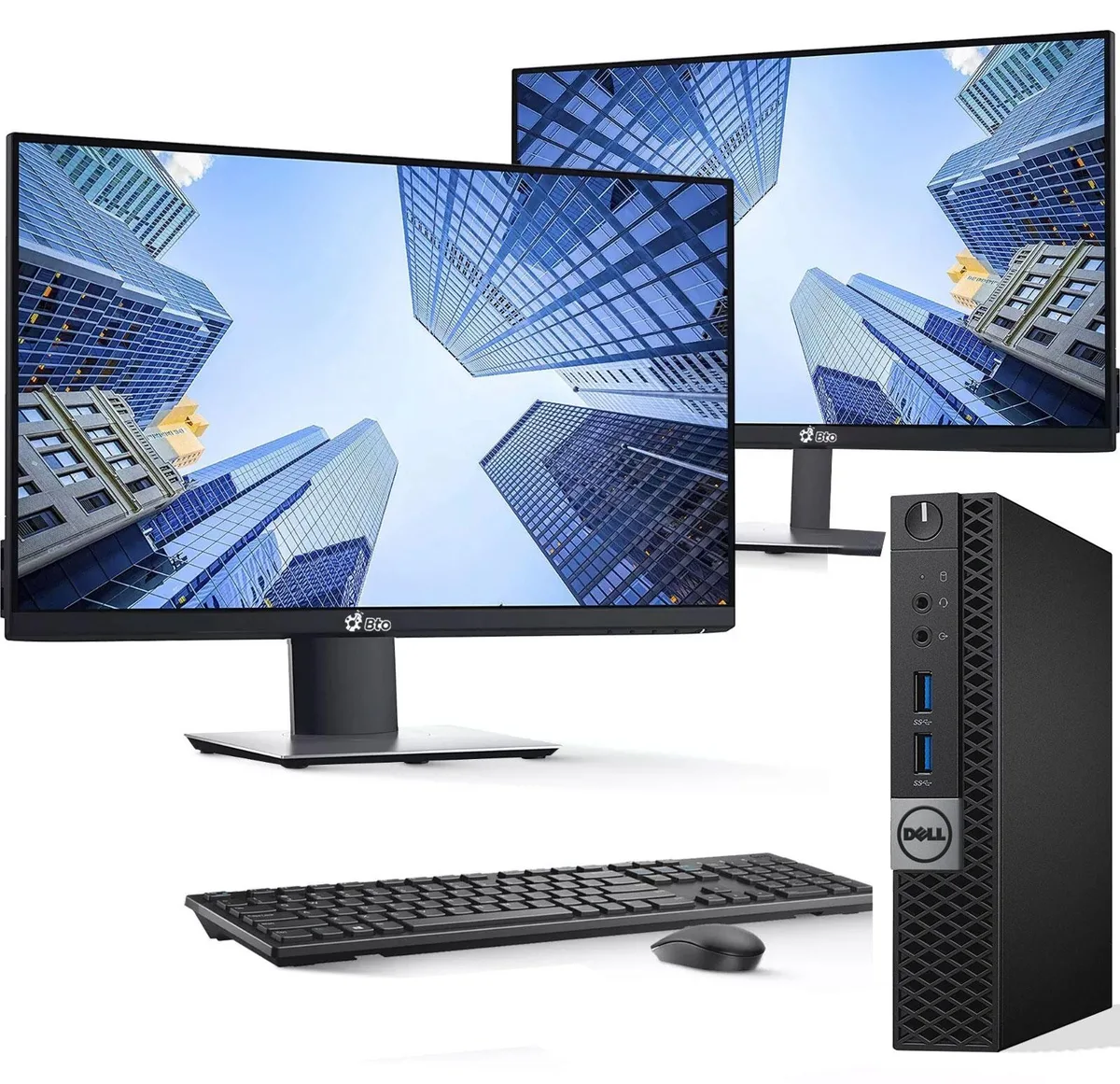 DELL DELL OptiPlex 3040 Tiny i5-6500 16GB 1TB SSD Dual 22 Monitor Keyboard Mouse Win11 Pro — product photo