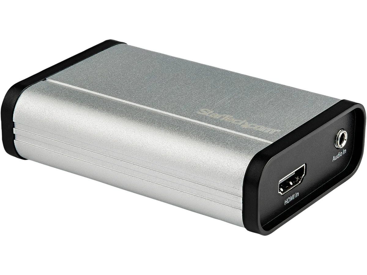 STARTECH STARTECH UVCHDCAP HDMI to USB-C Video Capture 1080p 60fps Silver Black — product photo