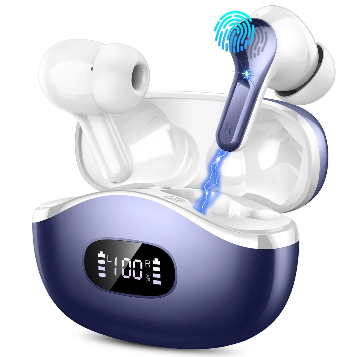 No Sew No Sew I63 Bluetooth 5.4 Earbuds Deep Blue — product photo