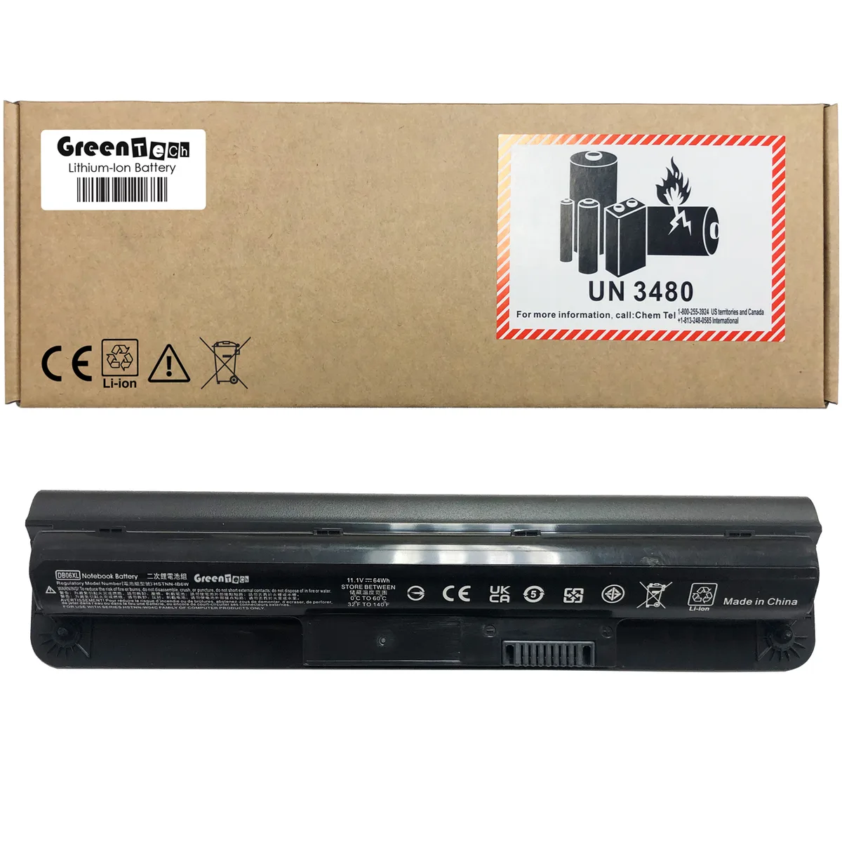 NShi NShi DB06XL 64WHR 11.1V 6-cell laptop battery — product photo
