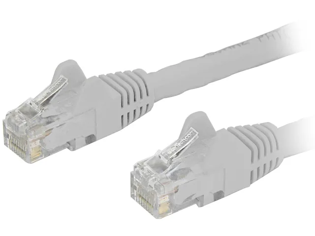 STARTECH STARTECH N6PATCH4WH network ethernet cable Cat6 4 ft white snagless RJ45 gold 24 AWG 250 MHz 100W PoE — product photo