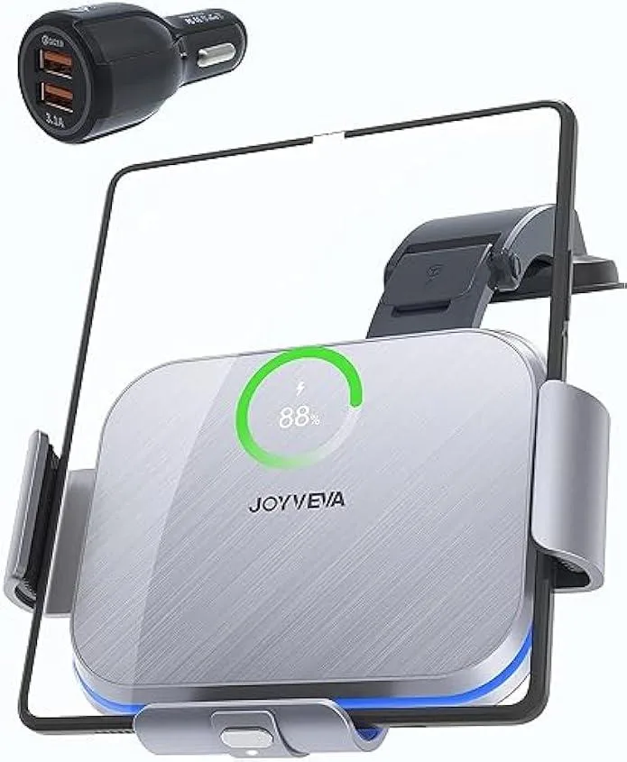 TAURKENAM TAURKENAM Dual Coil Wireless Car Charger Steel Gray — product photo