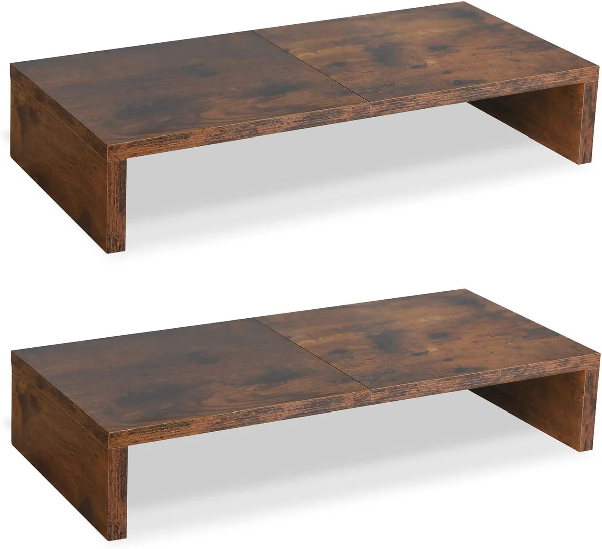 PISKEKAT PISKEKAT 2 Pack Monitor Stand Riser 20 inch Wood Server Rack — product photo