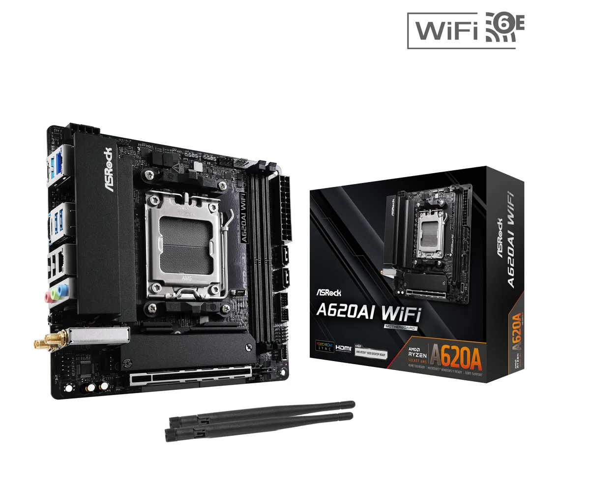 ASRock ASRock A620AI WiFi AMD motherboard — product photo