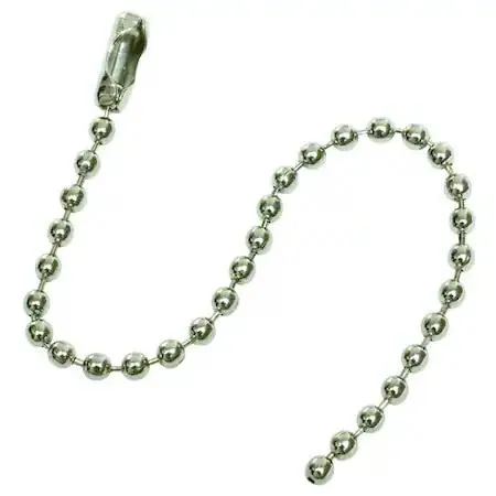 Value Brand Value Brand Beaded Chain 4 1/2 in Iron Nickel Plated PK100 — product photo