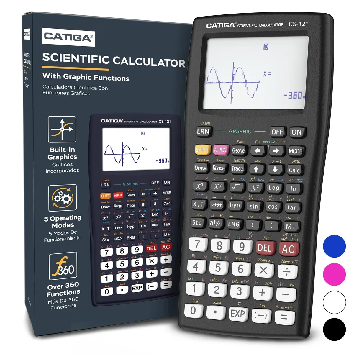 CATIGA CS-121 Scientific Graphing Calculator 3" LCD — product photo