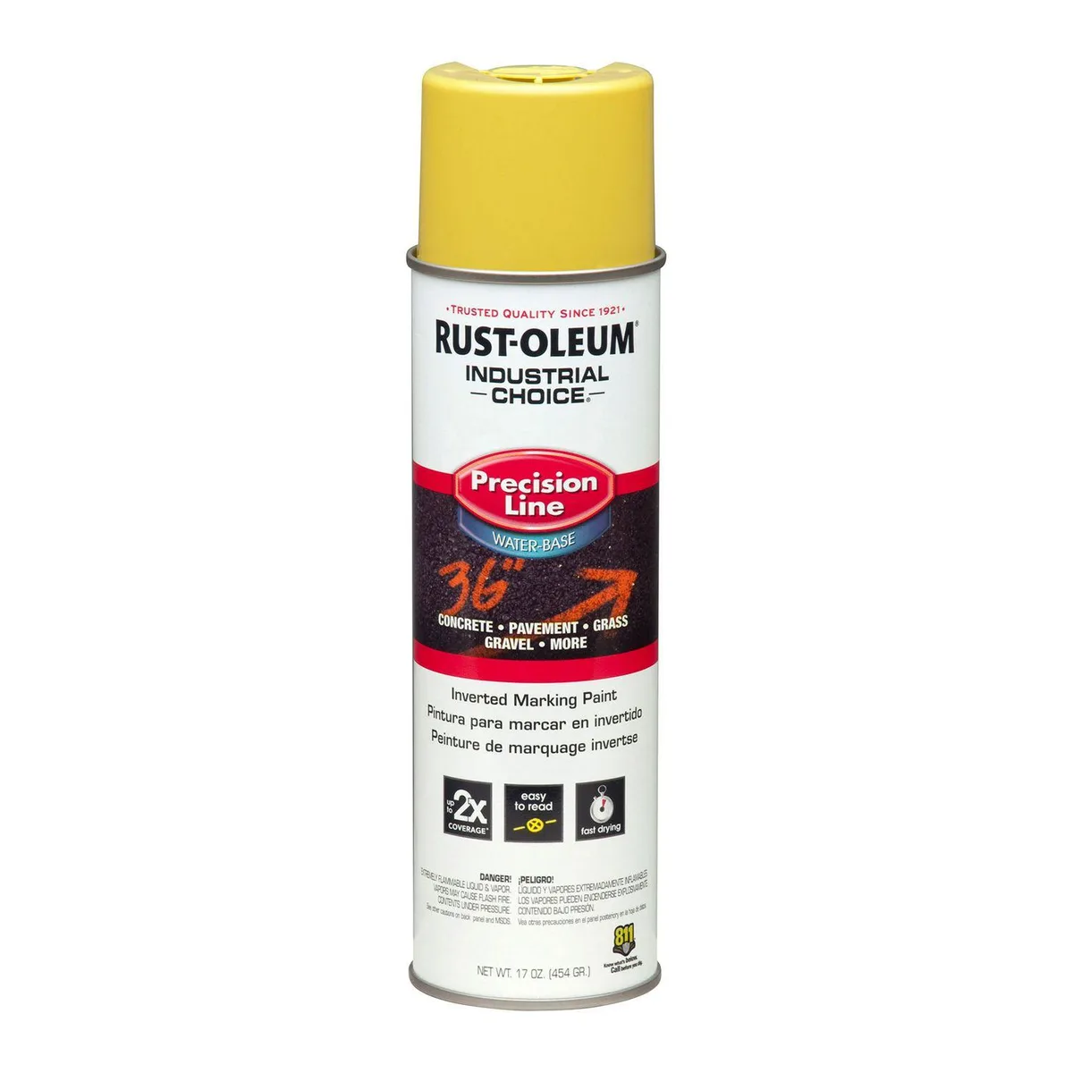 Rust-Oleum Rust-Oleum Precision Line Marking Paint Yellow 17 oz Aerosol 12 Pack — product photo