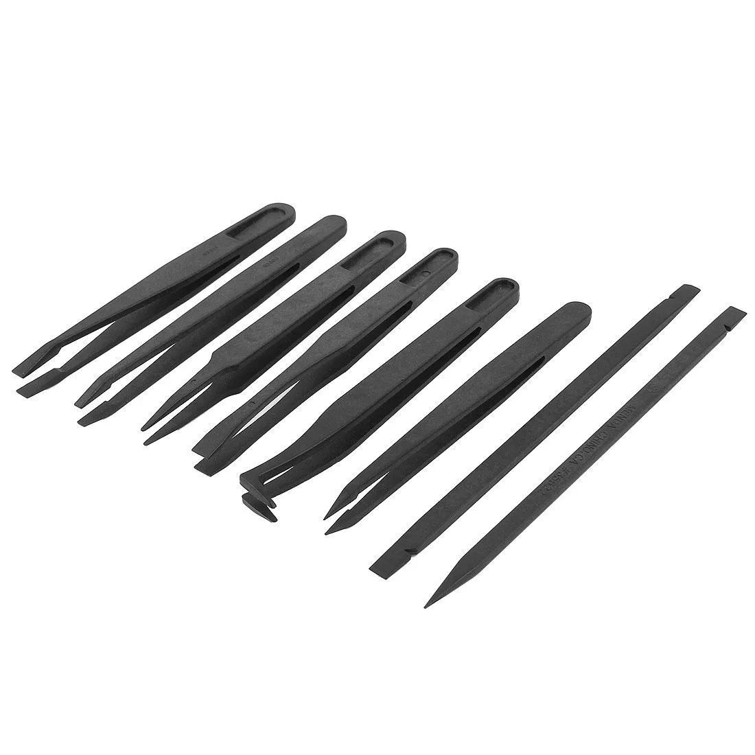 Unique-Bargains Unique-Bargains 8 Pcs Black Plastic ESD Safe Anti Static Tweezer Maintenance Repair Tool electrician tool — product photo