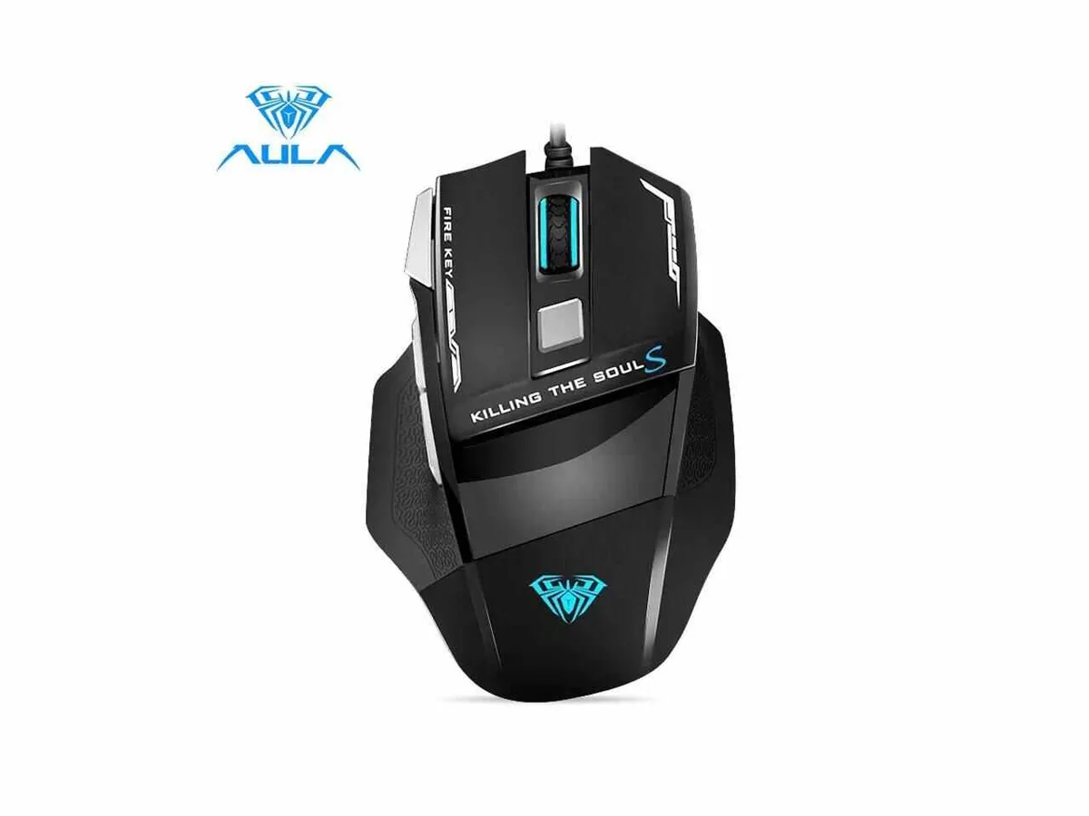 AULA AULA S12 Wired Gaming Mouse 2400 DPI 7 Buttons Black — product photo