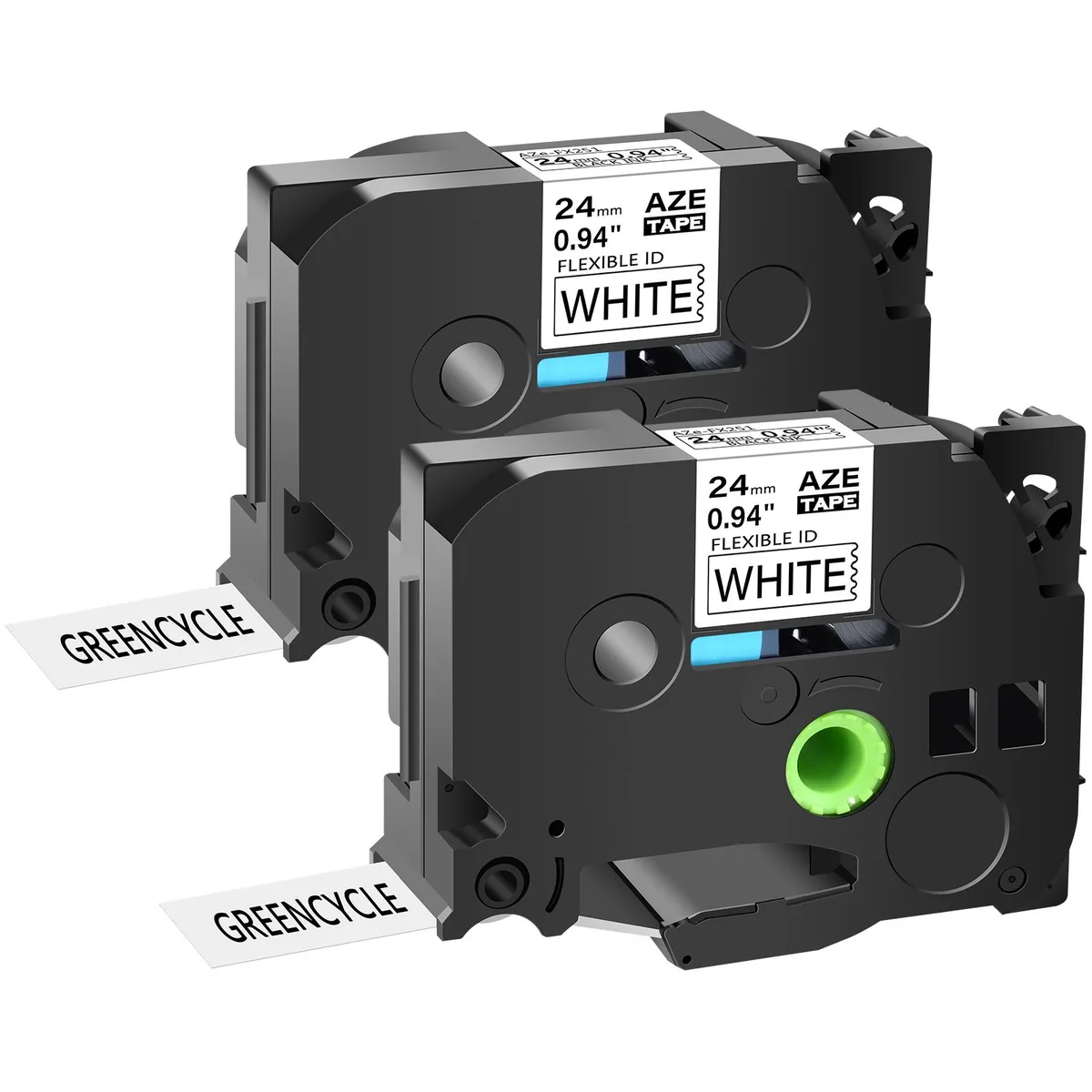 GREENCYCLE GREENCYCLE AZE-FX251 label 24mm 26.2ft 2 pack — product photo