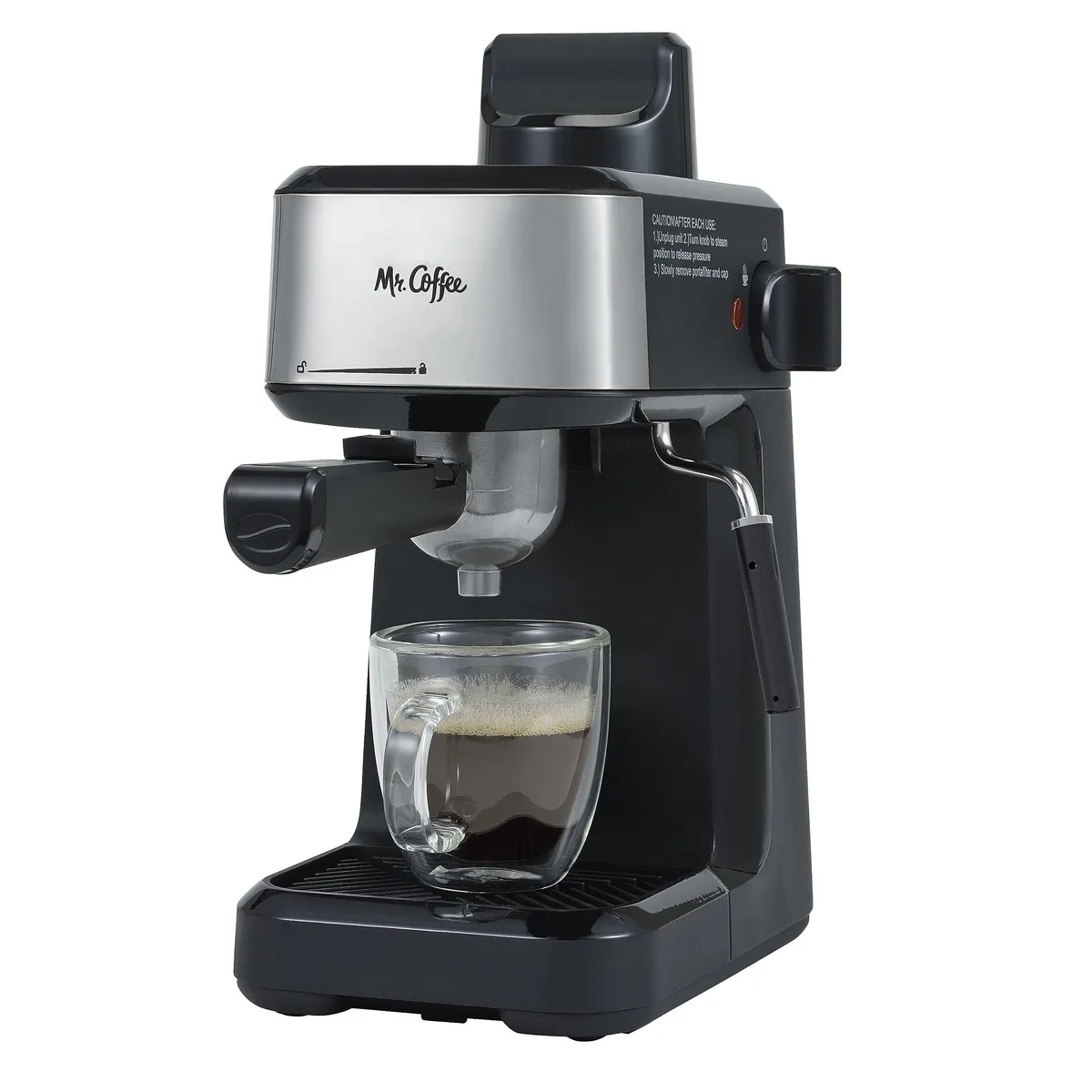  Mr. Coffee BVMCECM-STMMN-BL 4-Shot Steam Espresso Machine Black 1200W — product photo