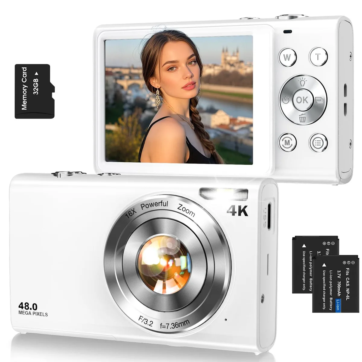  Polaroid PIXPRO DC402-AF 48MP 4K Compact Camera Black — product photo