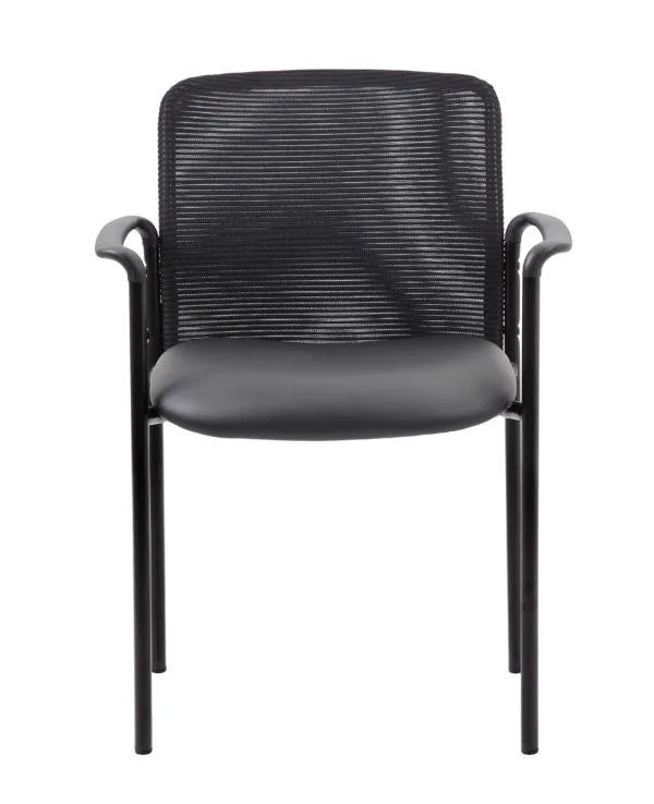 BOSS Office Products BOSS Office Products B6909-CS Stackable Mesh Guest Chair Black 275 lb — product photo