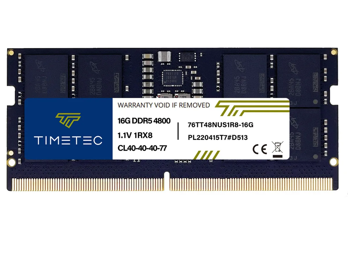 Timetec Timetec 16GB DDR5 4800MHz CL40 262-Pin SODIMM Laptop RAM — product photo