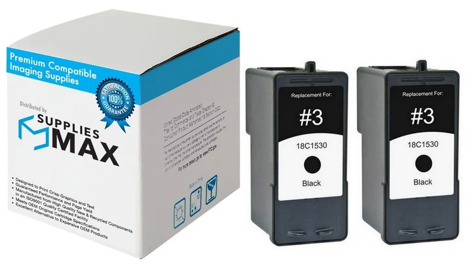 SuppliesMax SuppliesMax Lexmark 18C1730 Black Inkjet 2 Pack — product photo
