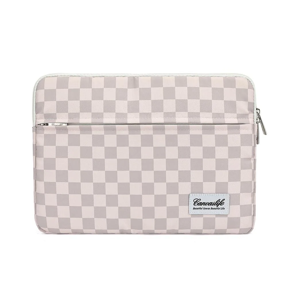 canvaslife Neutral Checker Laptop Sleeve 14 inch 365x255x20mm — product photo