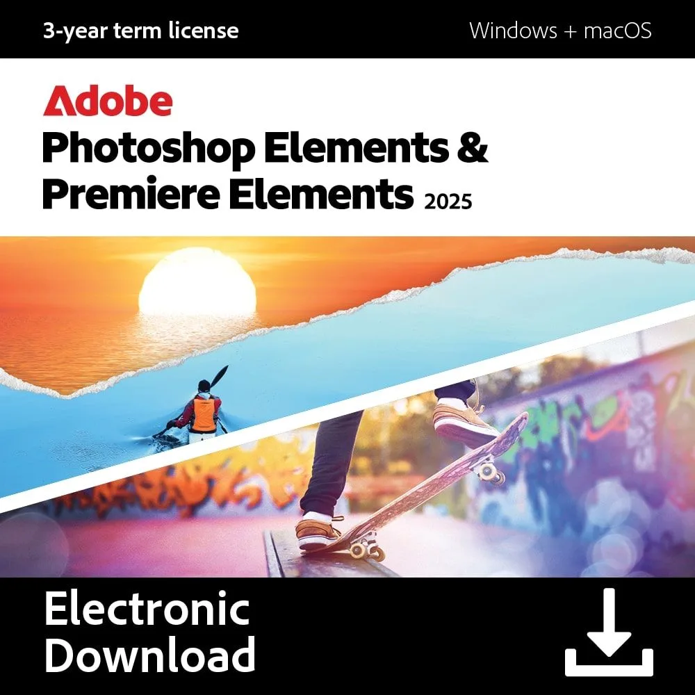 Adobe Adobe Photoshop Elements 2025 &amp; Premiere Elements 2025 3-Year License 30006858 — product photo