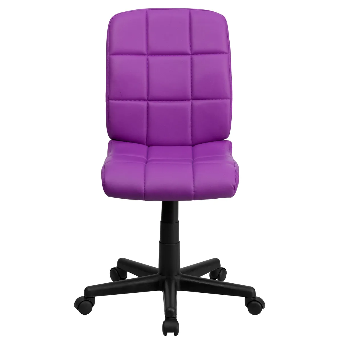 Flash Furniture Flash Furniture Mid-Back Purple Quilted Vinyl Swivel Task Chair — product photo