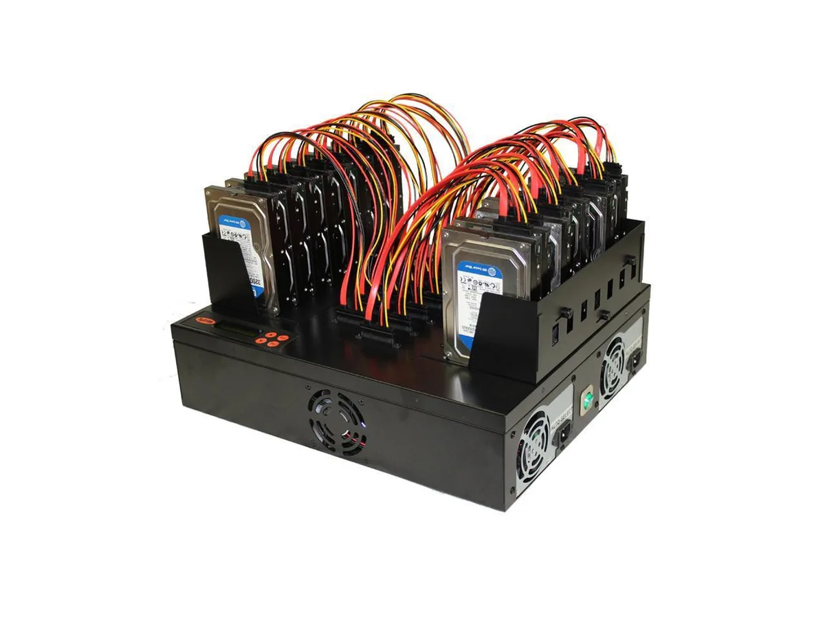 Systor Systor 1:15 Flatbed SATA Duplicator &amp; Sanitizer 15 Targets 600MB/s — product photo