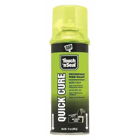 Off-white 12 oz aerosol spray foam can