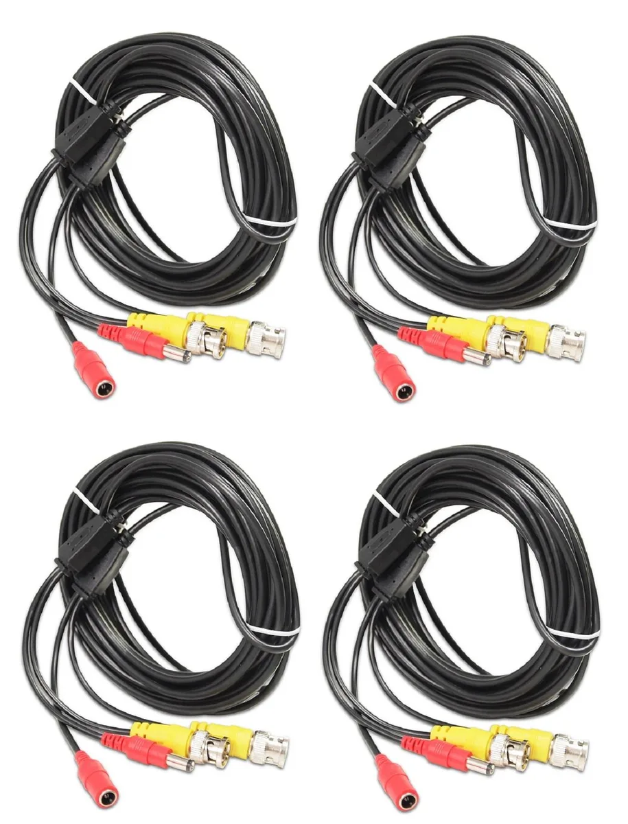 Evertech USA Evertech USA 25ft Black BNC Video Power Cable 4 Pack — product photo