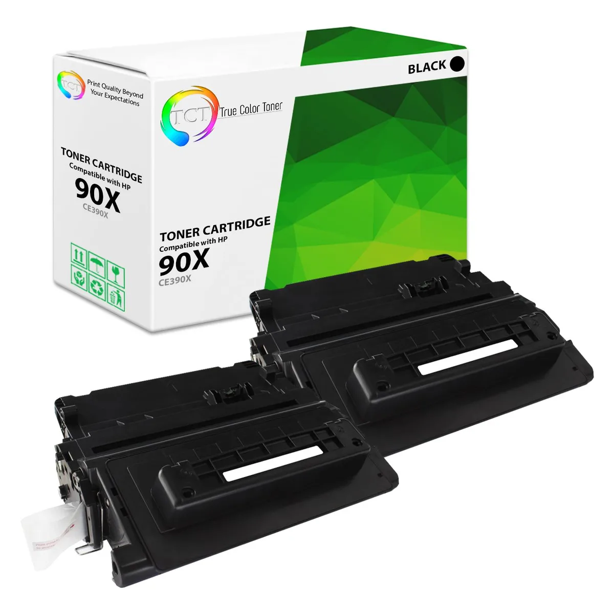 True Color Toner True Color Toner 90X CE390X Black High Yield Toner Cartridge 2 Pack — product photo