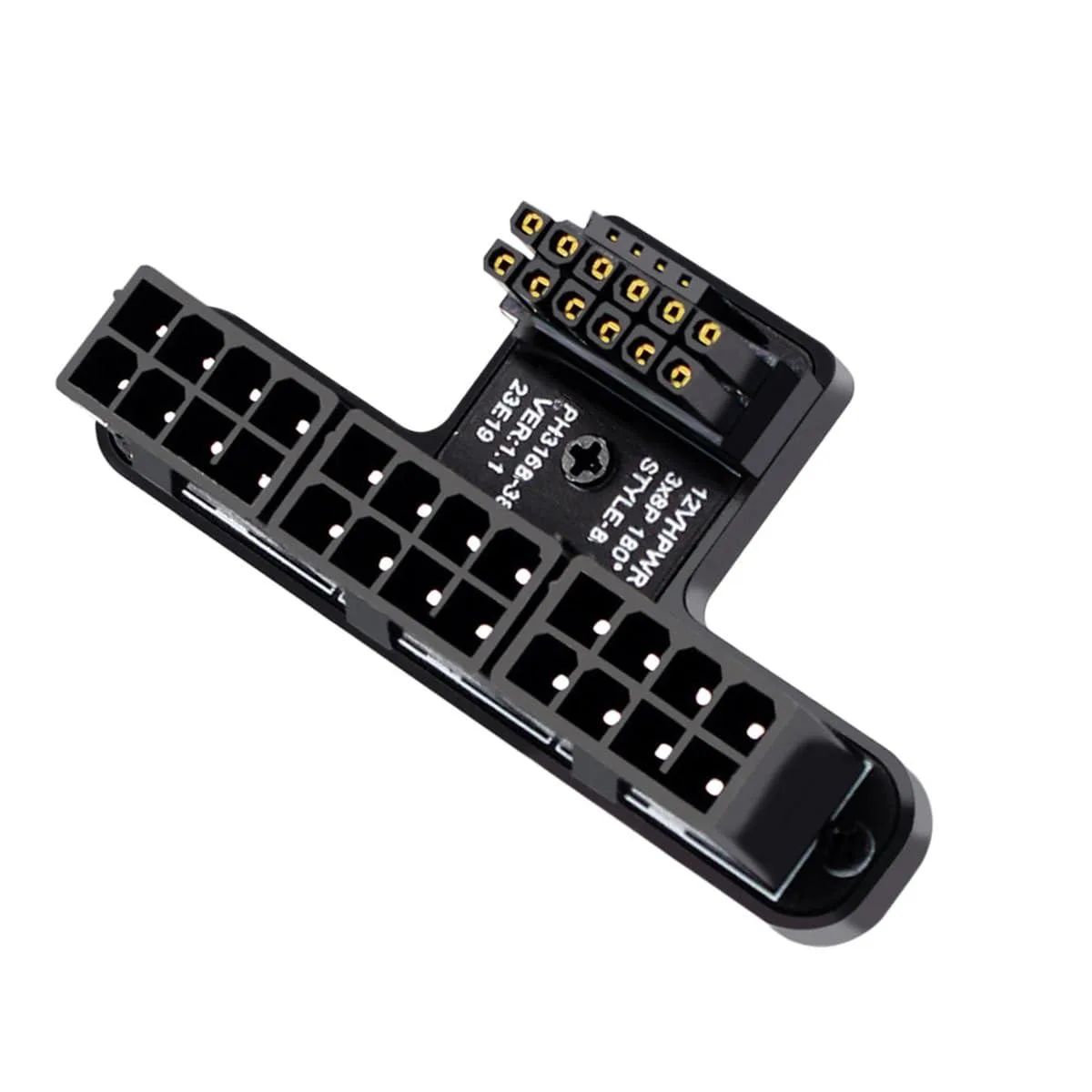 Vszerda Vszerda ATX 3.0 PCIe 5.0 12VHPWR 16Pin to 3x 8Pin 90° UP Angled internal power cable — product photo
