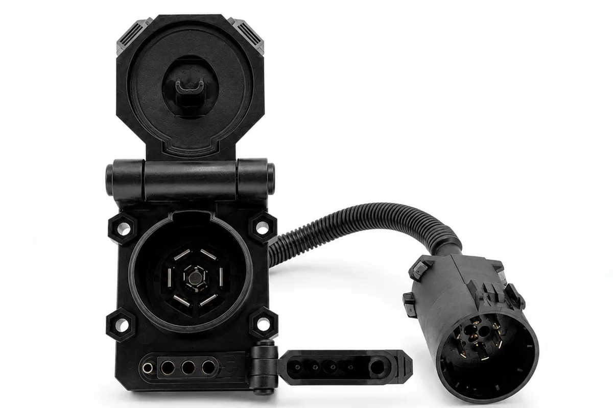 Bluarc Electronics Bluarc Electronics Multi-Tow 7 Blade 4 Flat Trailer Connector 16" Extension USCAR Plug — product photo