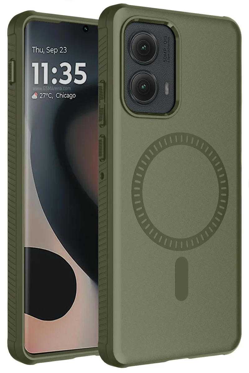 Nakedcellphone Nakedcellphone Flex Case Motorola Edge 2024 Olive Green MagSafe — product photo