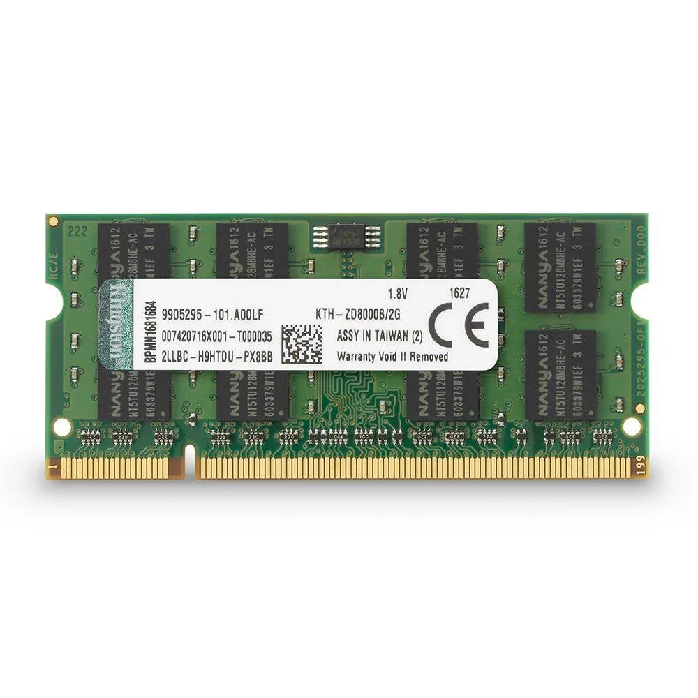 Kingston Technology Corp. Kingston Technology Corp. 2GB DDR2 667 (PC2 5300) 200-Pin SO-DIMM KTH-ZD8000B/2G — product photo