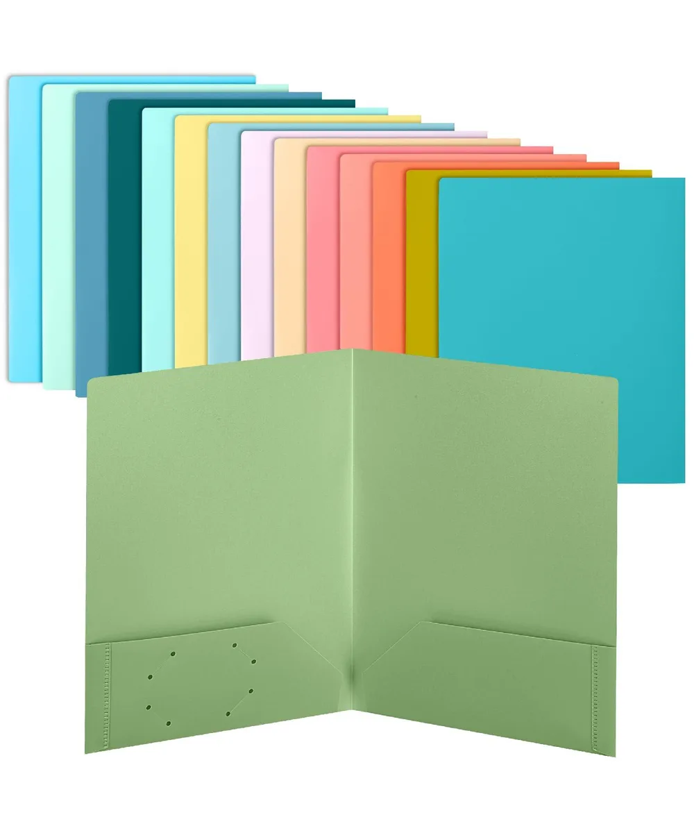  Mr. Pen KHDO015M451VCQ 15-pack file folder 2-pocket 20 sheets 11.7 x 9.45 inches Sea — product photo